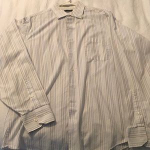 Geoffrey Beene fitted 16.5 36/37 dress shirt great